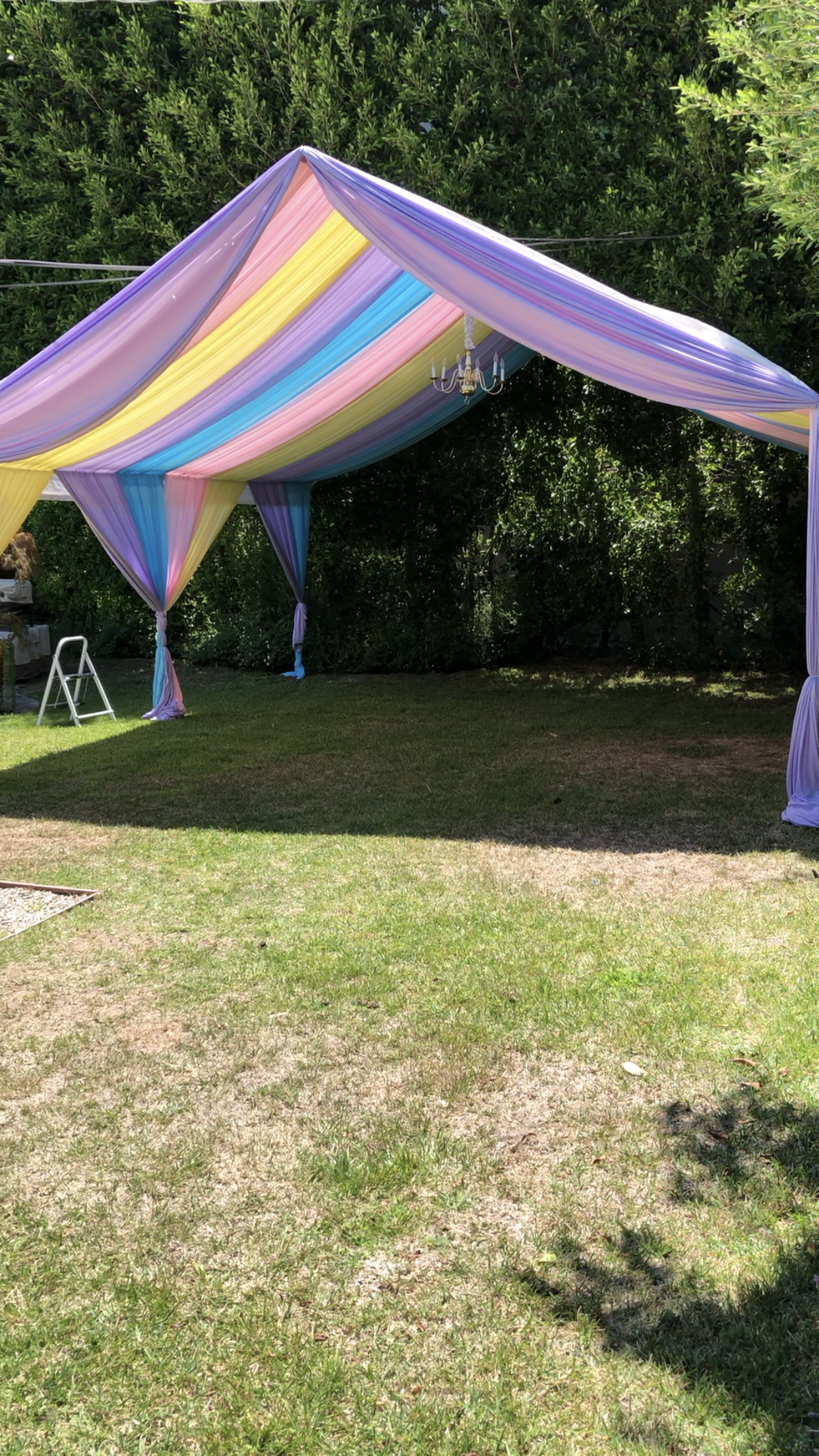 10x40 tent and drapery