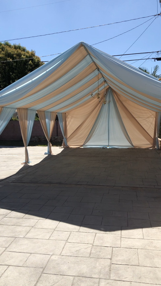 10x20 tent and drapery