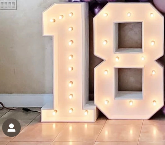 Light Up Marquee Number 8