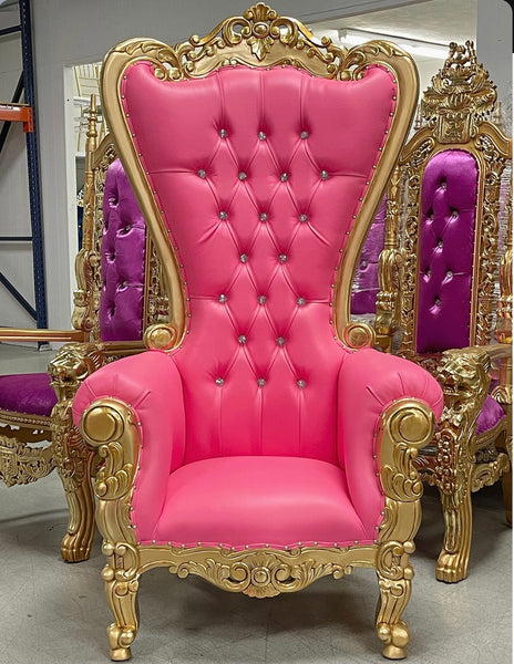 Rose gold store throne chair