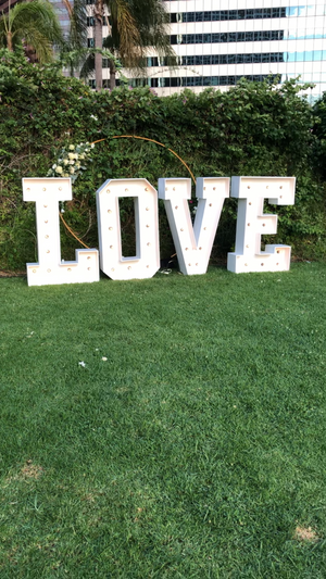 4 ft light up Marquee letters- LOVE