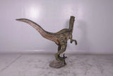 Green Velociraptor Dinosaur Statue