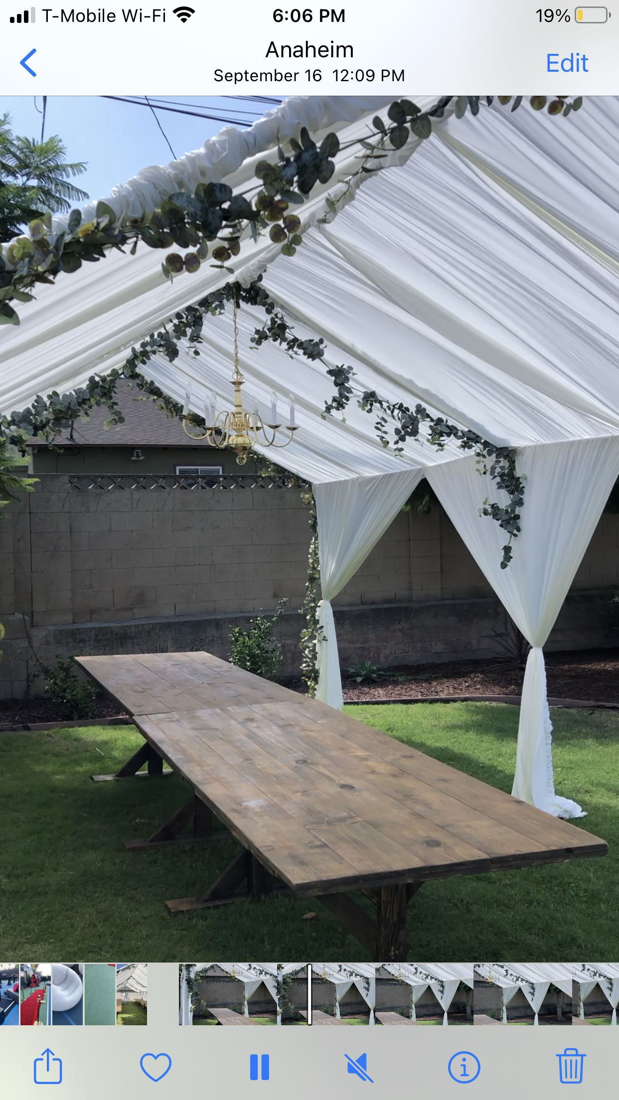 10x40 tent and drapery